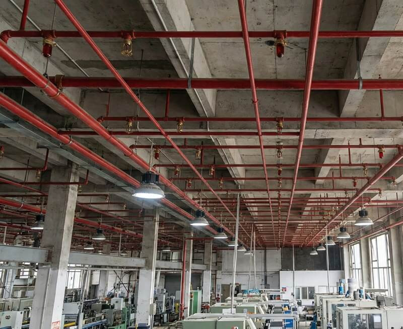 instalacje tryskaczowe na hali produkcyjnej (1)